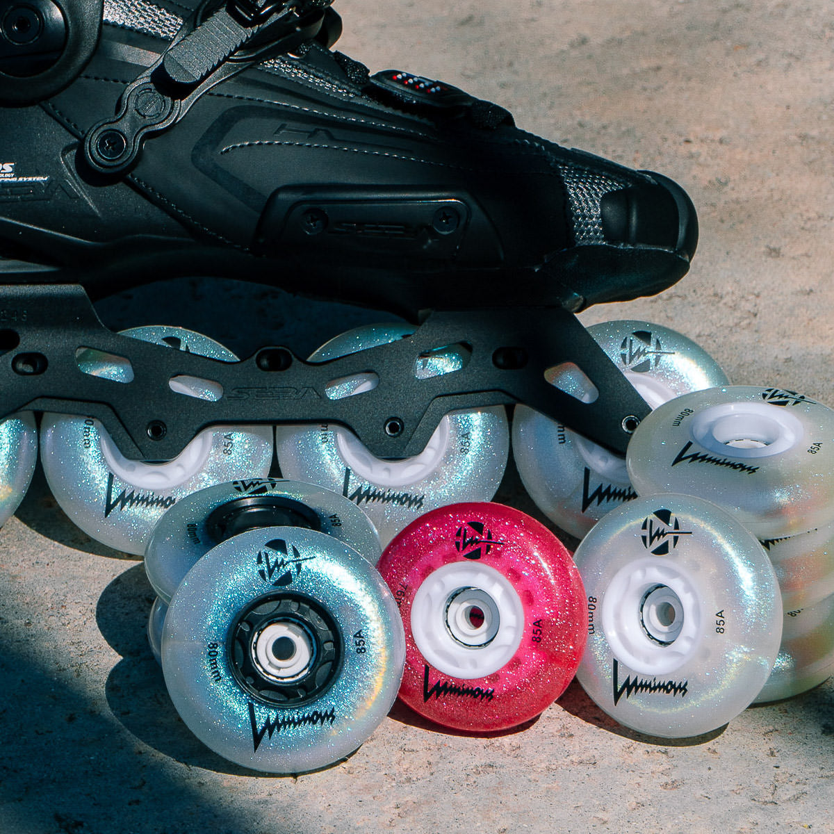 LED INLINE WHEELS - BLACK PEARL – Luminous Wheels USA