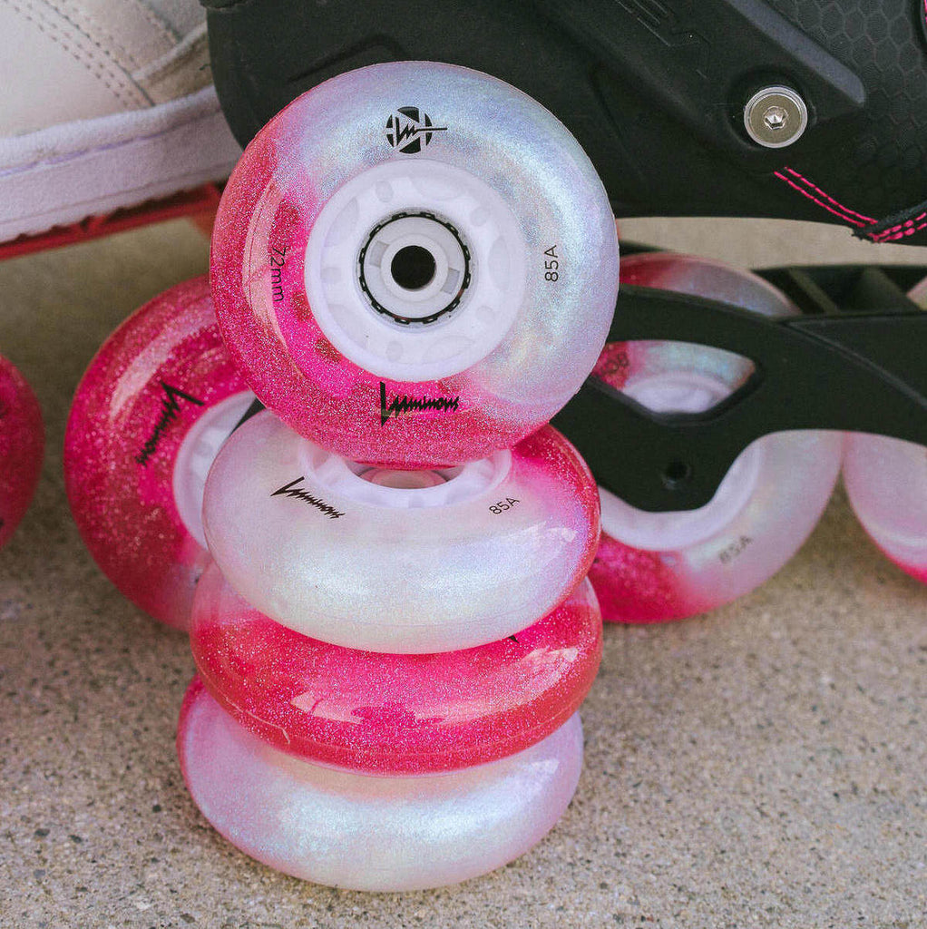 LED INLINE WHEELS - COTTON CANDY – Luminous Wheels USA